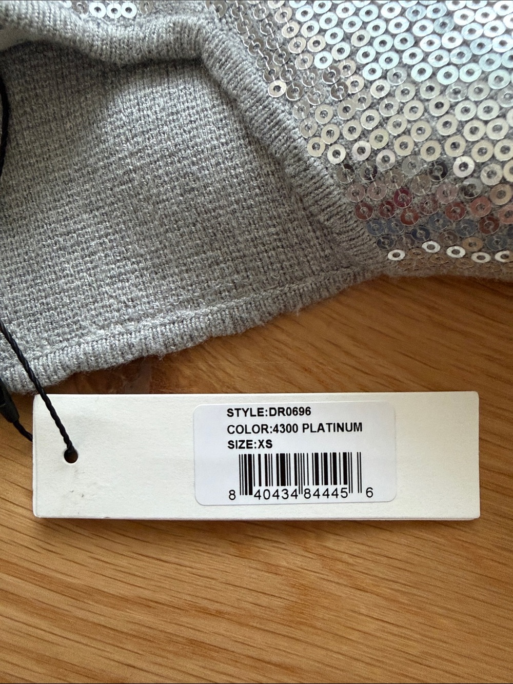 Fleur du Mal Gray Sequin Knit Top - Picture 10 of 10
